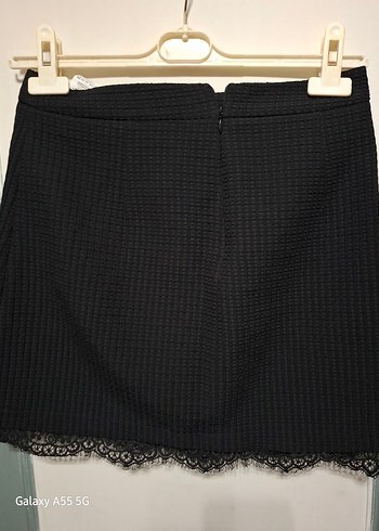 Dantelli Siya Mini Etek - Görsel 3