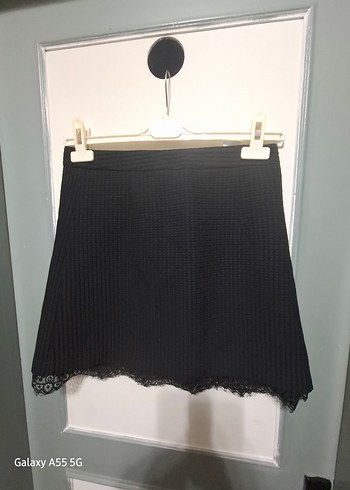 Dantelli Siya Mini Etek - Görsel 2