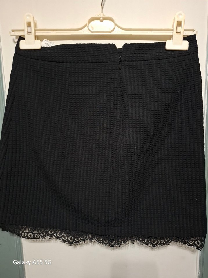 Dantelli Siya Mini Etek - Görsel 3