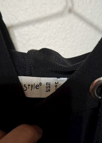 Siyah Kapüşonlu Uzun Kadın Tunik - Görsel 2