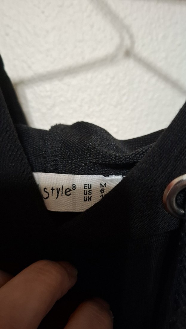 Siyah Kapüşonlu Uzun Kadın Tunik - Görsel 2