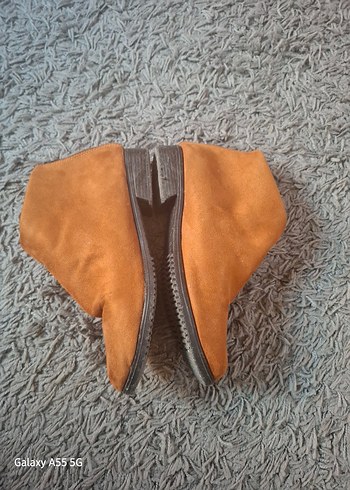 Kahverengi Süet Kadın Dolgu Topuk Bot - Görsel 3