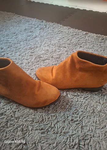 Kahverengi Süet Kadın Dolgu Topuk Bot - Görsel 4