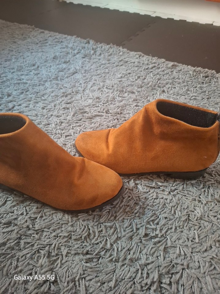 Kahverengi Süet Kadın Dolgu Topuk Bot - Görsel 4