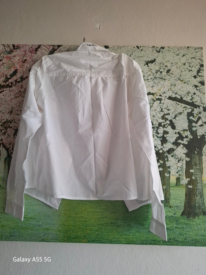 Düğmeli Beyaz  Kadın Gömlek - Görsel 2