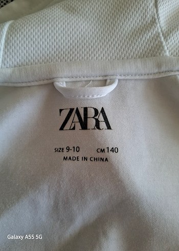 Kız çocuk Beyaz Kapüşonlu Fermuarlı Sweatshirt - Görsel 3