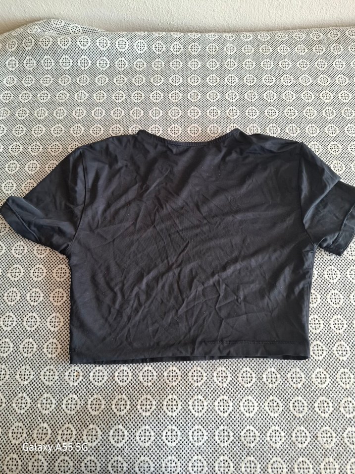 Siyah Kısa Kollu crop - Görsel 2