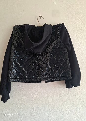 kız çocuk Kapüşonlu Fermuarlı Mini Ceket - Görsel 2