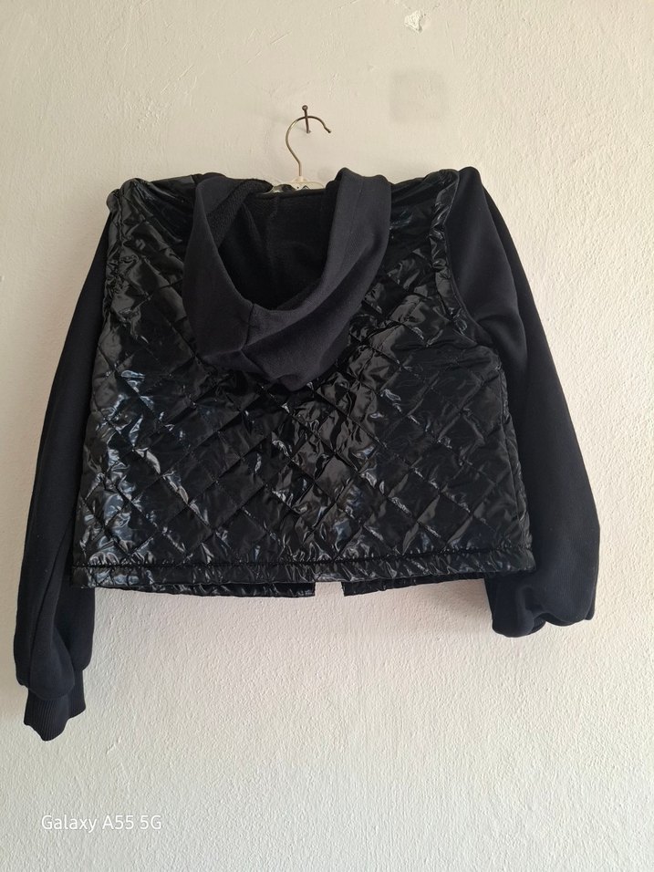 kız çocuk Kapüşonlu Fermuarlı Mini Ceket - Görsel 2