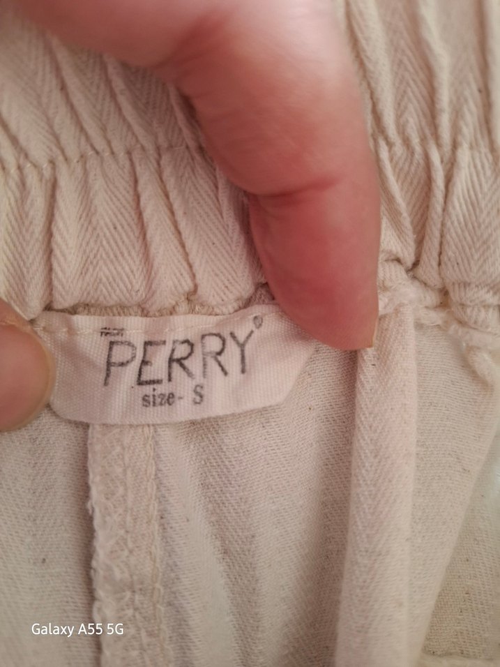 Bej Kadın Keten Pilili Pantolon - Görsel 4