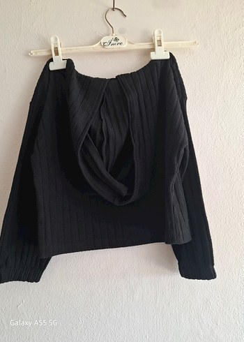 Düğmeli Siyah çocuk Triko Kazak - Görsel 2