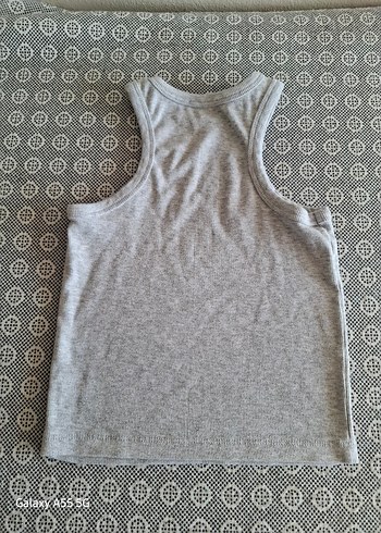 Gri Kadın Kolsuz Triko Atlet - Görsel 2