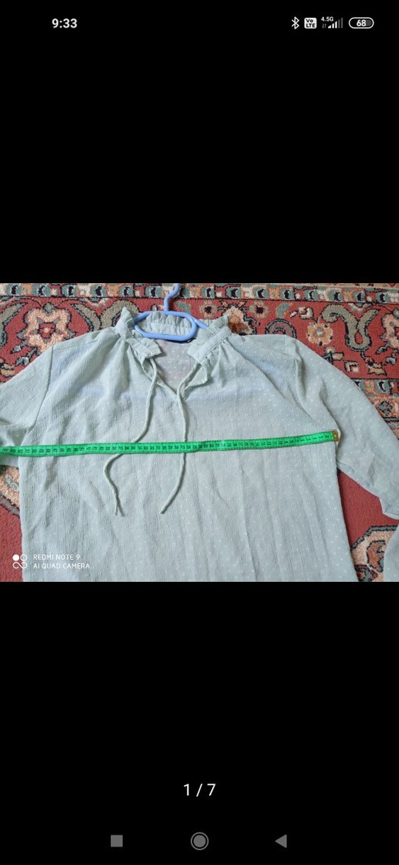 turkuaz salaş gömlek bluz - Görsel 5