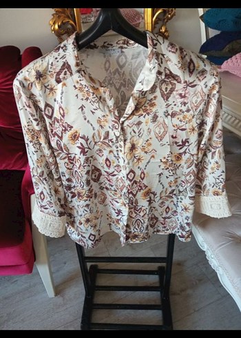 Bohem Uzun Kollu saten Desenli ikili Takımı - Görsel 4