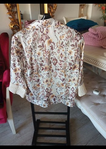 Bohem Uzun Kollu saten Desenli ikili Takımı - Görsel 2