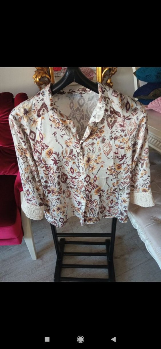 Bohem Uzun Kollu saten Desenli ikili Takımı - Görsel 4