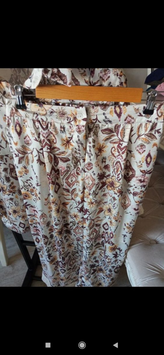 Bohem Uzun Kollu saten Desenli ikili Takımı - Görsel 3