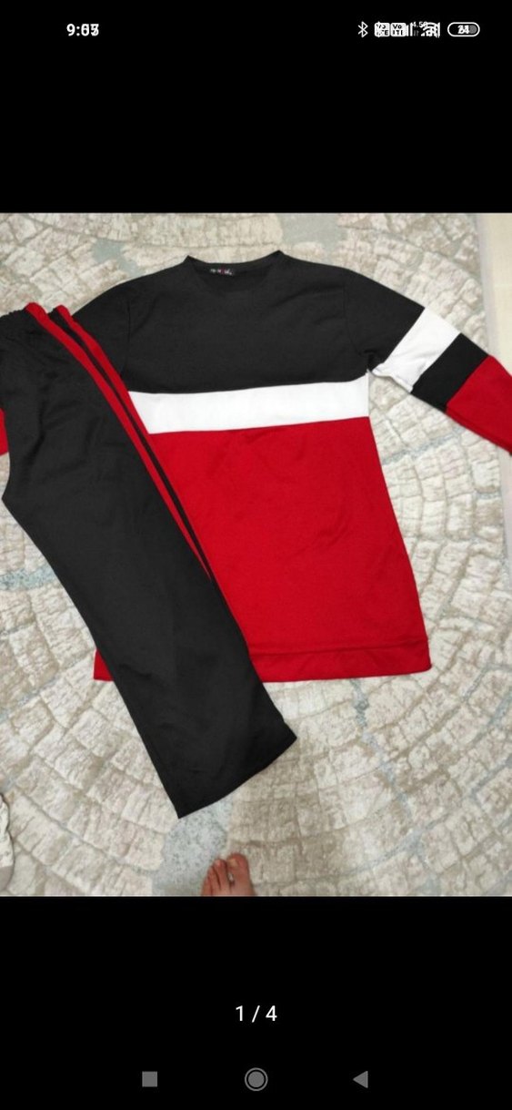 Renkli Bloklu Kadın ikili takım - Görsel 4