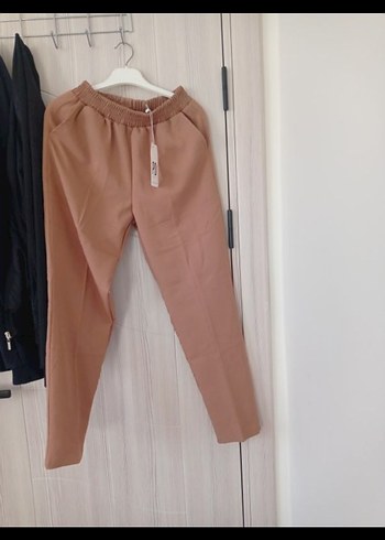 taba renk Kadın Rahat Kesim Kumaş Pantolon - Görsel 5