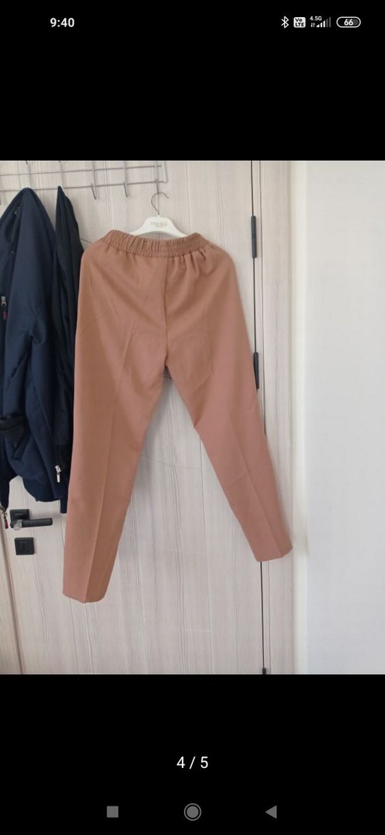 taba renk Kadın Rahat Kesim Kumaş Pantolon - Görsel 2