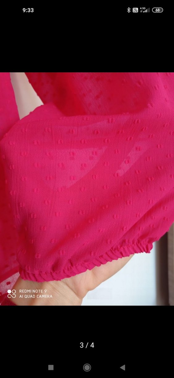 Pembe Uzun Kollu Salaş Bluz - Görsel 4