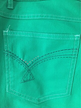 44 Beden turkuaz Renk Yeşil kot pantolon
