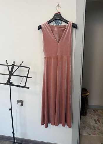 ZARA KADİFE ELBİSE - Görsel 4