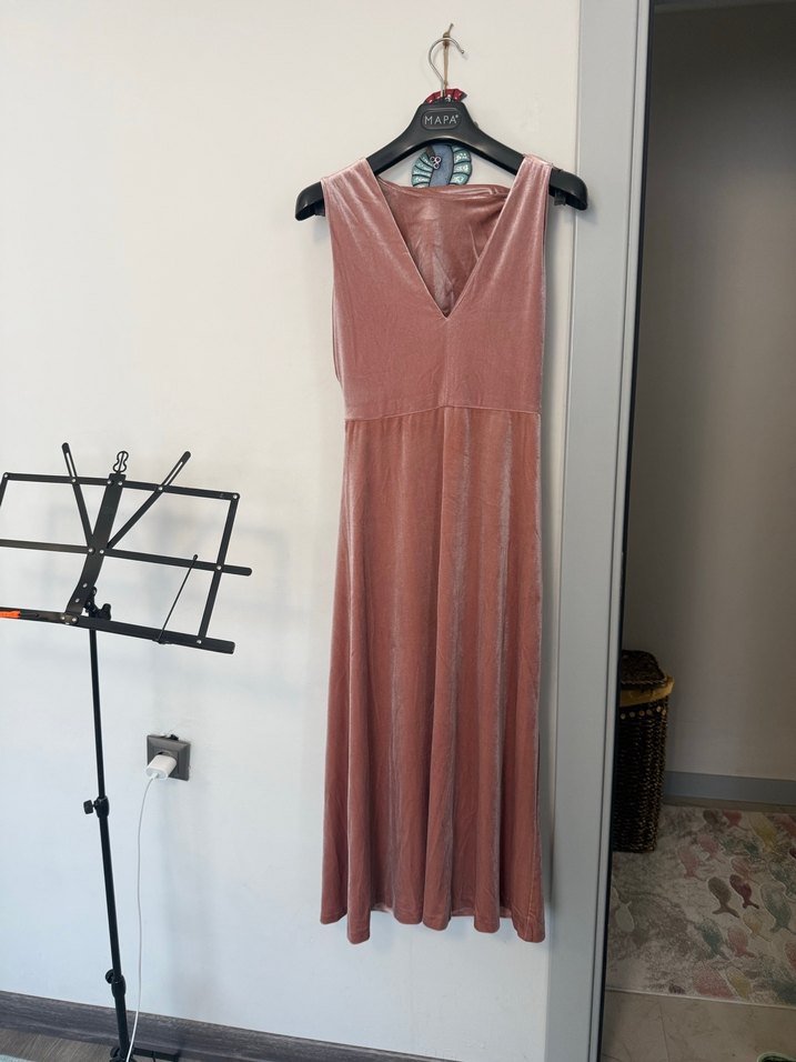 ZARA KADİFE ELBİSE - Görsel 4