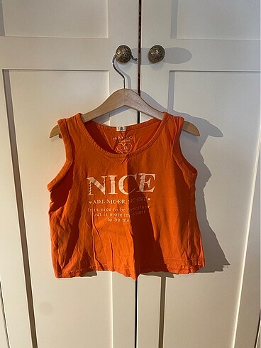 Mango Kids turuncu crop askılı