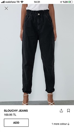 Zara slouchy jean