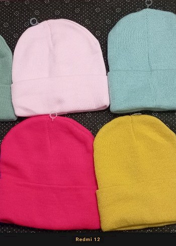 Kadın Çok Renkli Örgü Polar Bere - Görsel 2