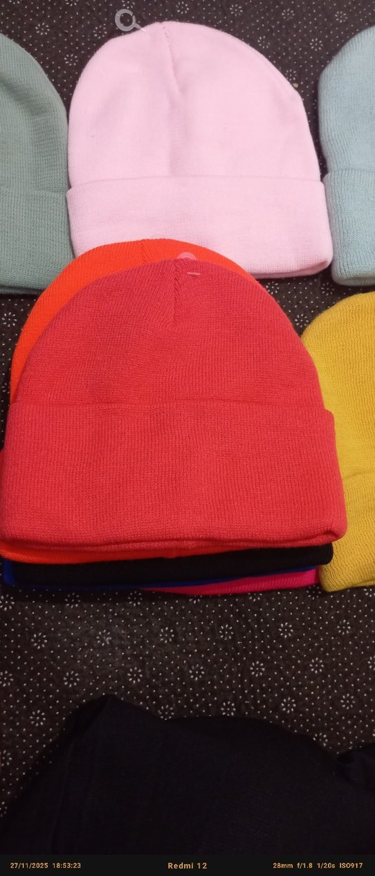 Kadın Çok Renkli Örgü Polar Bere - Görsel 3