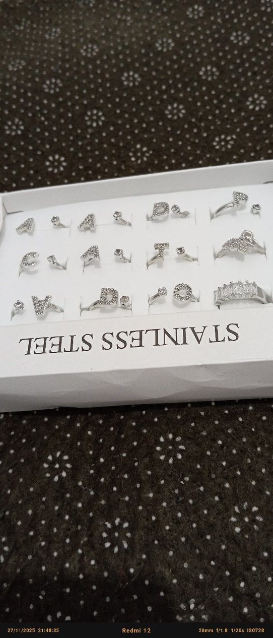 Kadın Gümüş Renkli Sekilli Taşlı Yüzük Seti - Görsel 2