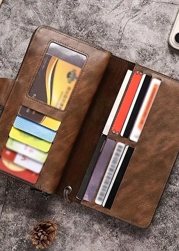 Kahverengi tokalı portföy el çantası. - Görsel 4