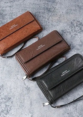 Unisex kahverengi portföy el çantası. - Görsel 4