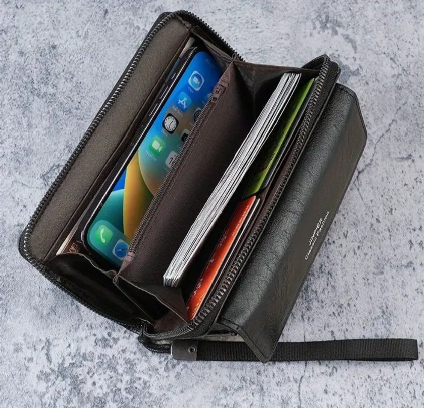 Unisex kahverengi portföy el çantası. - Görsel 2