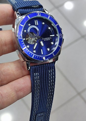 Mavi iskelet model otomatik erkek kol saati. - Görsel 5