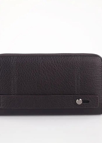 Kahverengi, unisex portföy el çantası. - Görsel 4