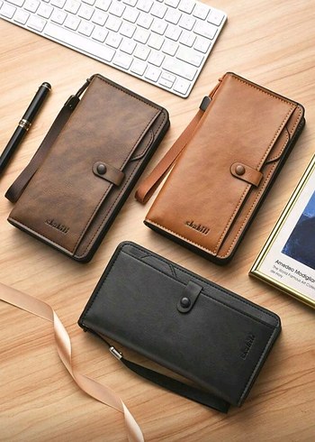 Unisex siyah portföy el çantası. - Görsel 2