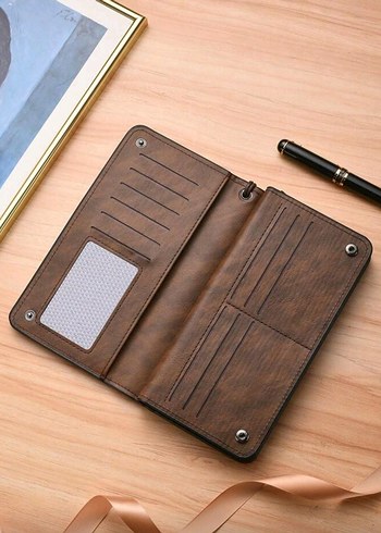 Unisex siyah portföy el çantası. - Görsel 6