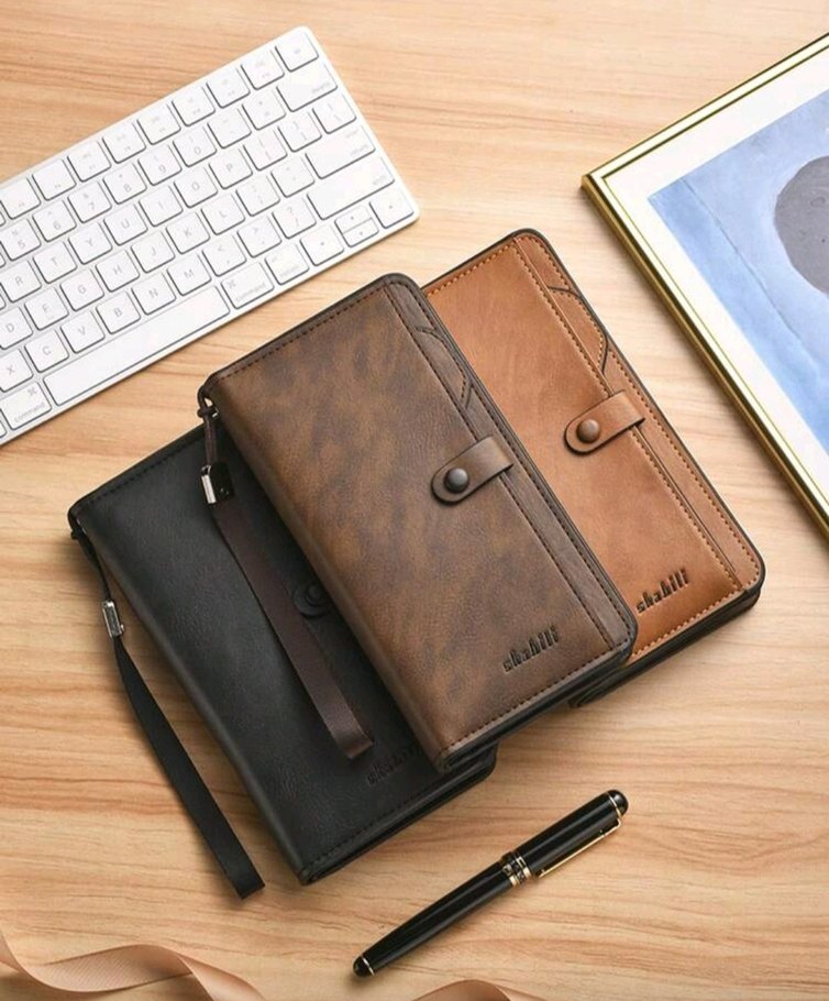 Unisex siyah portföy el çantası. - Görsel 3