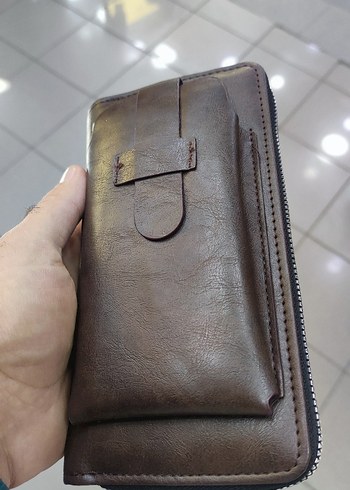 Unisex kahverengi portföy el çantası. - Görsel 5