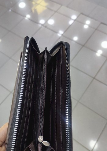 Unisex kahverengi portföy el çantası. - Görsel 6