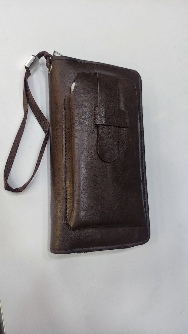 Unisex kahverengi portföy el çantası. - Görsel 4