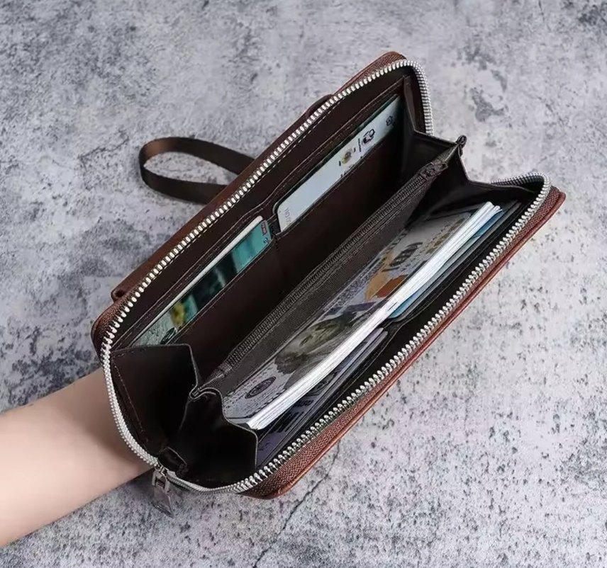 Unisex kahverengi portföy el çantası. - Görsel 2