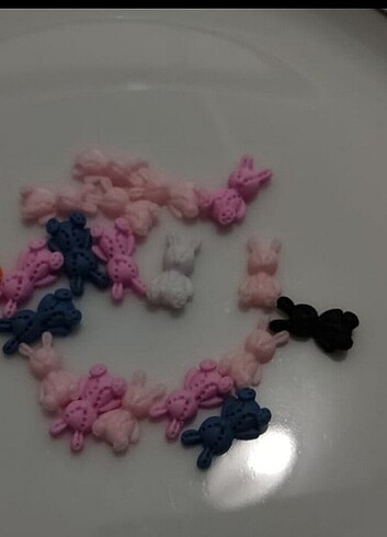 5 tavşan 5 kalp charm 