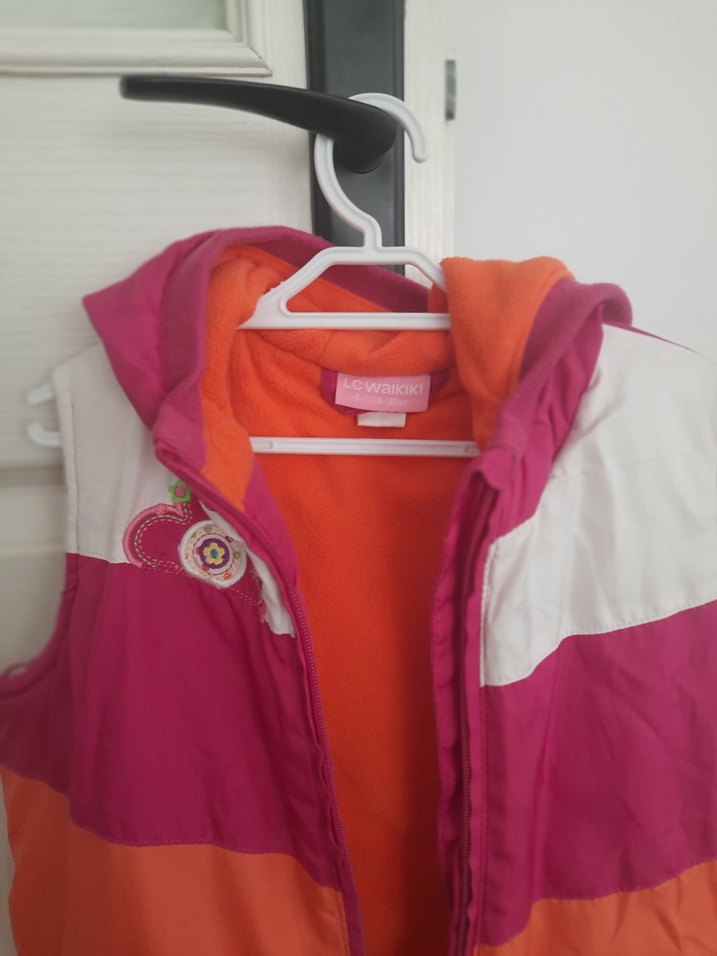 Renkli fermuarlı Kız Çocuk Yeleği - Görsel 2