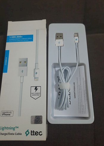 Ttec Lightning iPhone Şarj/Data Kablosu Beyaz - Görsel 2