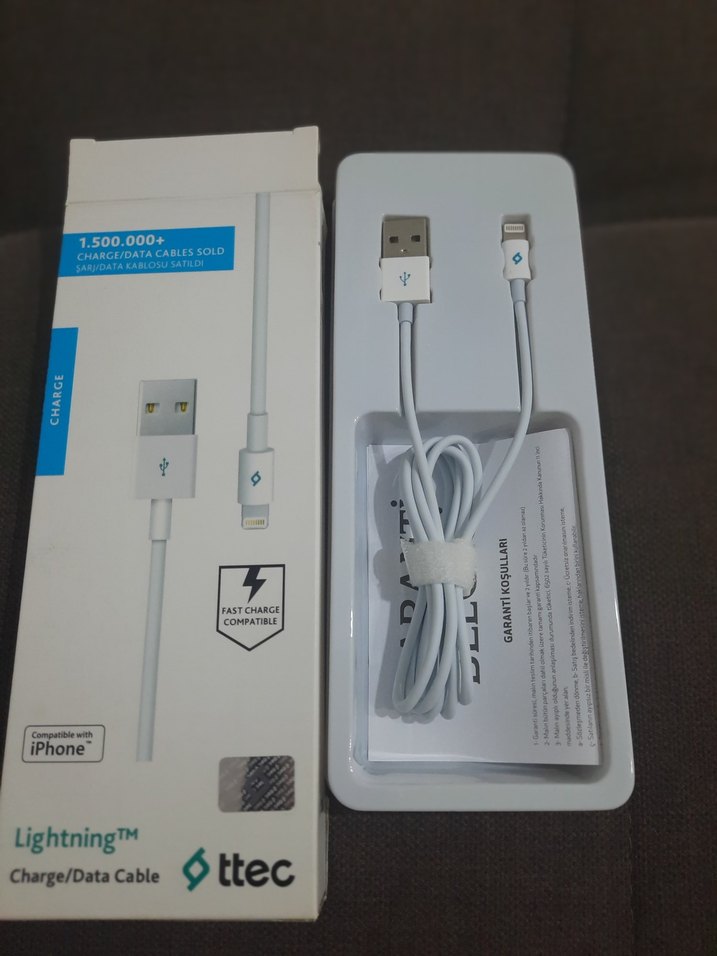 Ttec Lightning iPhone Şarj/Data Kablosu Beyaz - Görsel 2