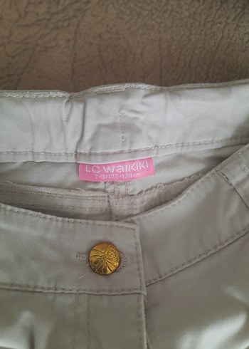 Kız çocuk Beyaz Pamuklu ispanyol Kesim Pantolon - Görsel 3